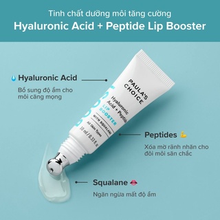 Tinh Chất Dưỡng Môi Căng Bóng Paula's Choice Hyaluronic Acid + Peptide Lip Booster 10ml