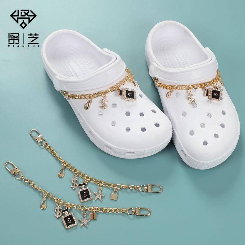 crocs sticker Dây Xích Khóa Giày Trang Trí Đẹp Mắtshoes sticker Accessories Stickers Sandals Shoe Decoration