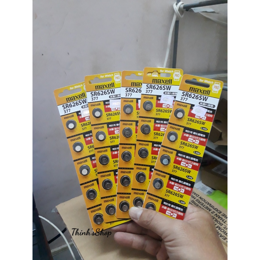 Pin đồng hồ Maxell PRO SR626SW SR626 / 626 / 377 Hàng chính hãng Made in Japan