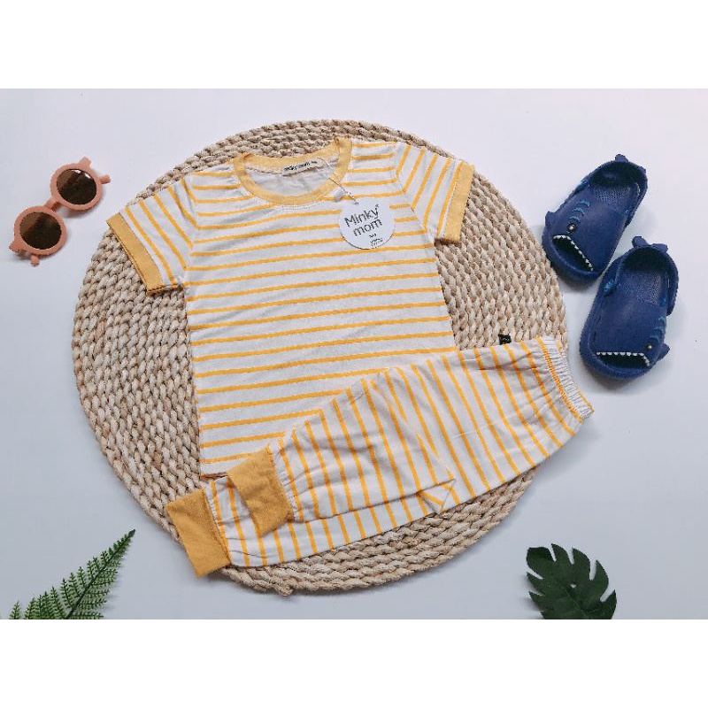 [HCM] Bộ Quần áo thu đông trẻ em tay ngắn quần dài, đồ bộ sọc siêu hot, Cotton thun lạnh Minky Mom, vải Sài Gòn loại 1