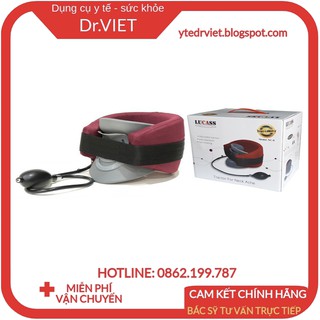 Đai cổ hơi Lucass NC-8 cao cấp-Đai kéo giãn cột sống cổ bằng hơi hỗ trợ thoát vị thoái hóa cổ