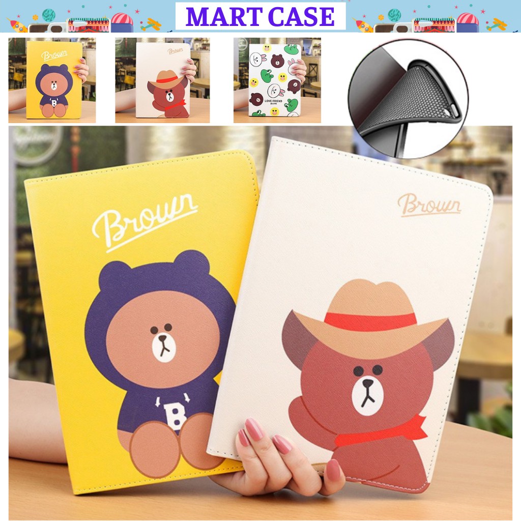 Bao da ipad Silicon hình Gấu cute cực chất ốp ipad gen 8/7/Pro 11/9.7/10.5/Air 2/Air 1...MART CASE