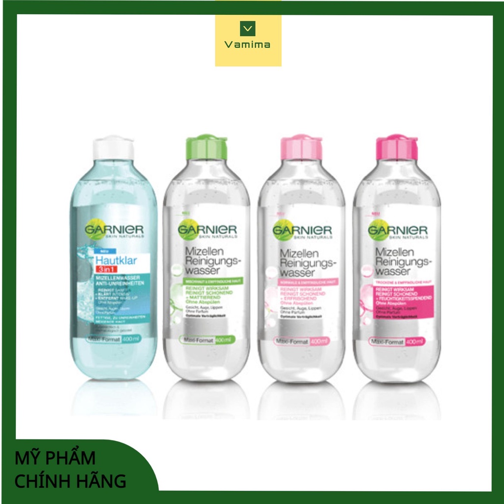 Nước tẩy trang Garnier Pháp Đức 400ml