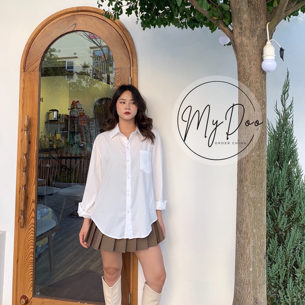 [Mã FAMARAL1 giảm 10K đơn 50K] Áo Sơ mi nữ tay dài QUẢNG CHÂU áo somi form rộng dài tay ulzzang vintage hàn quốc- SMT | BigBuy360 - bigbuy360.vn