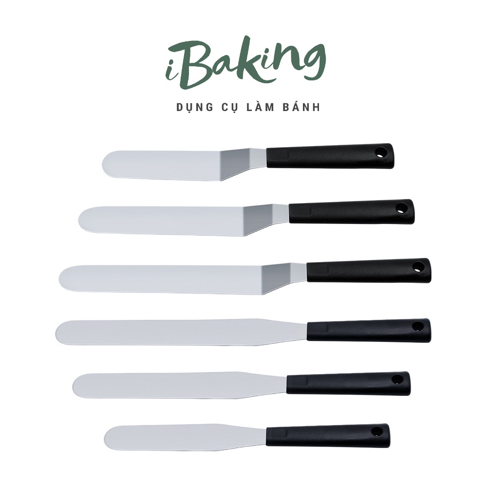 Dao chà láng, phết kem lên mặt bánh sinh nhật (8inch, 10 inch) có lỗ treo ở cán