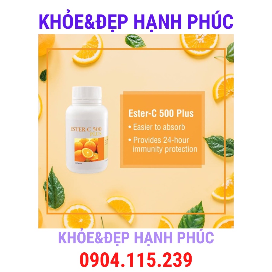 [ Date T8/24 ] Ester-C 500 plus elken tăng cường hệ miễn dịch – 60 viên/lọ