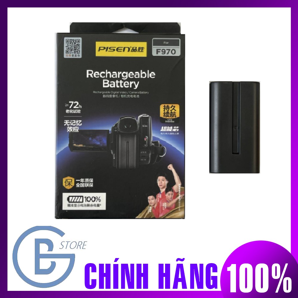 Pin Sạc Cho Máy Ảnh Sony F970, PISEN F970 DC/DV Bettery for Sony