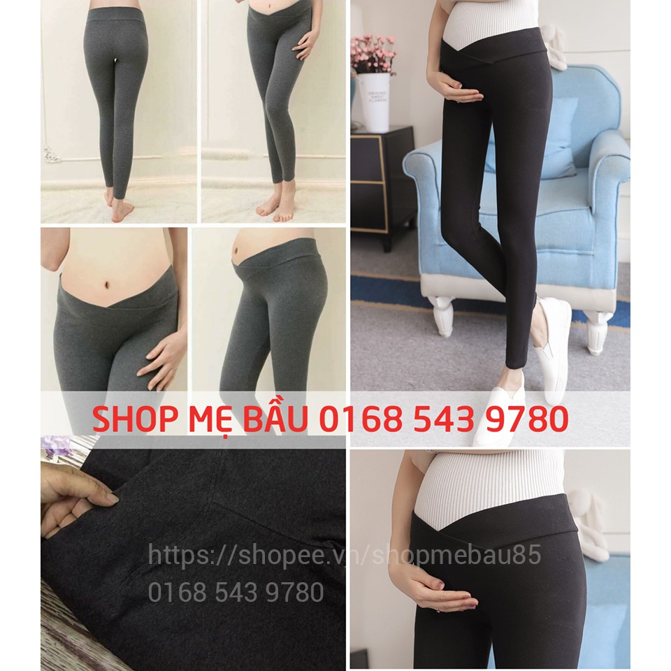Quần bầu legging CẠP CHÉO