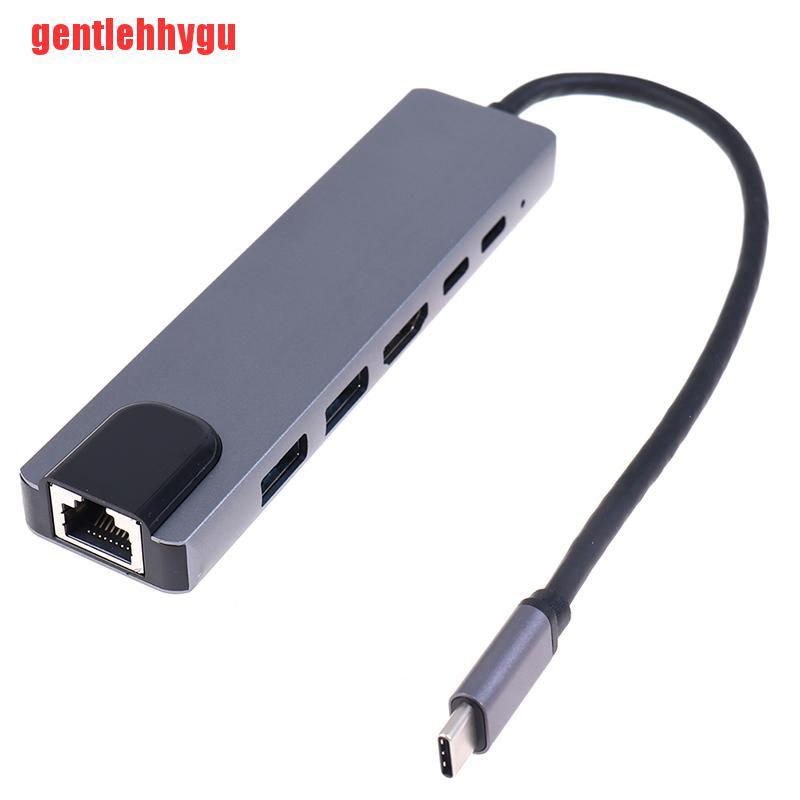 Bộ Chuyển Đổi 6 Trong 1 Usb Hub Type C Sang Usb 3.0 Hdmi 1000mbps Rj45