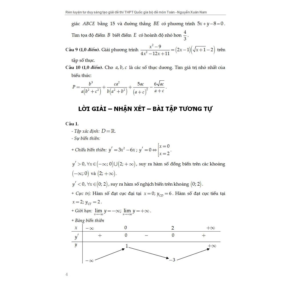 Sách Tham Khảo - Rèn Luyện Tư Duy Sáng Tạo Giải Đề Thi Thpt Quốc Gia Bộ Đề Môn Toán Phương Pháp Tự Luận - KV