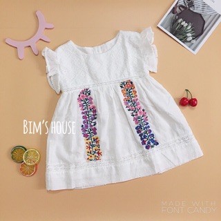 Váy zara trắng thêu hoa