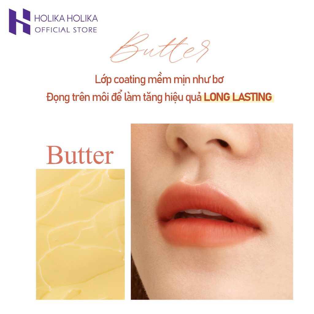 Son kem lì mờ vân môi (cập nhật màu mới 2022) HOLIKA HOLIKA BUTTER BLUR TINT 4g