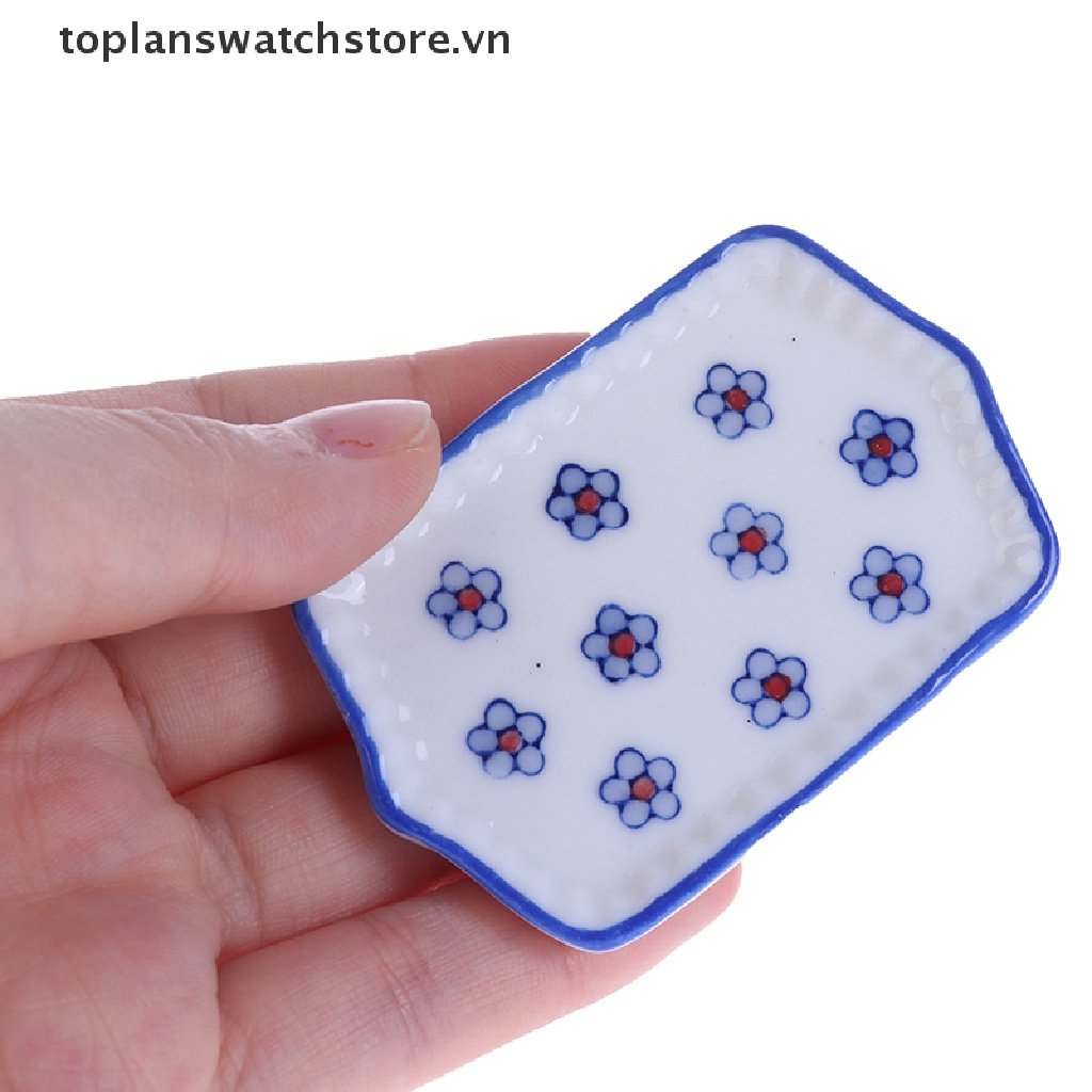 Đĩa Sứ Mini 6 * 4CM Trang Trí Nhà Búp Bê