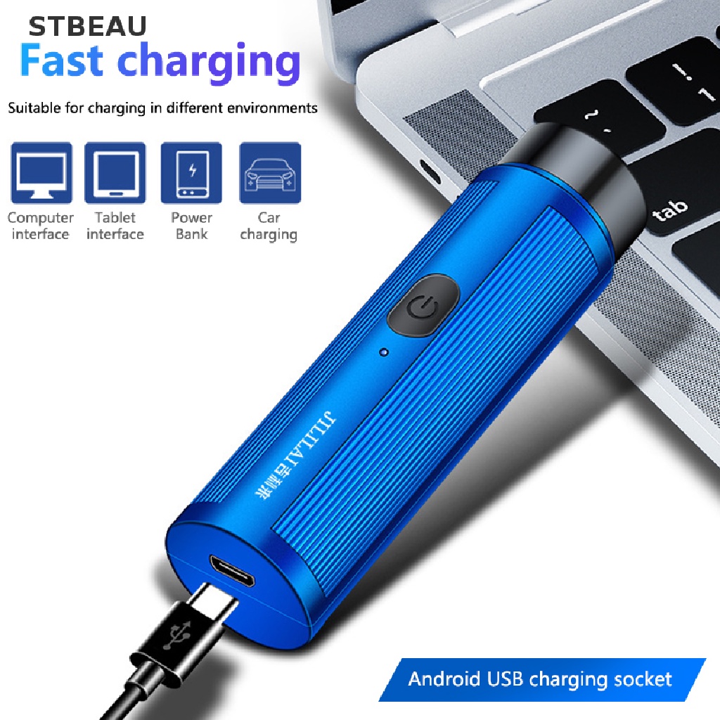 Dao Cạo Râu Điện Xoay Mini Sạc USB Tiện Dụng