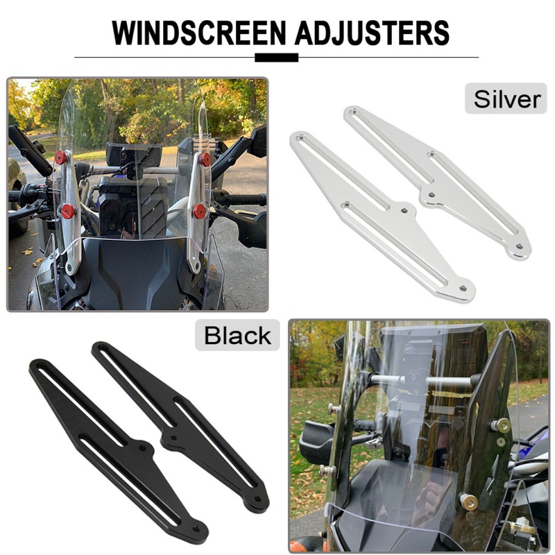 Bộ 2 Giá Đỡ Kính Chắn Gió Bằng Hợp Kim Nhôm Siêu Bền Thay Thế Chuyên Dụng Cho Xe Mô Tô