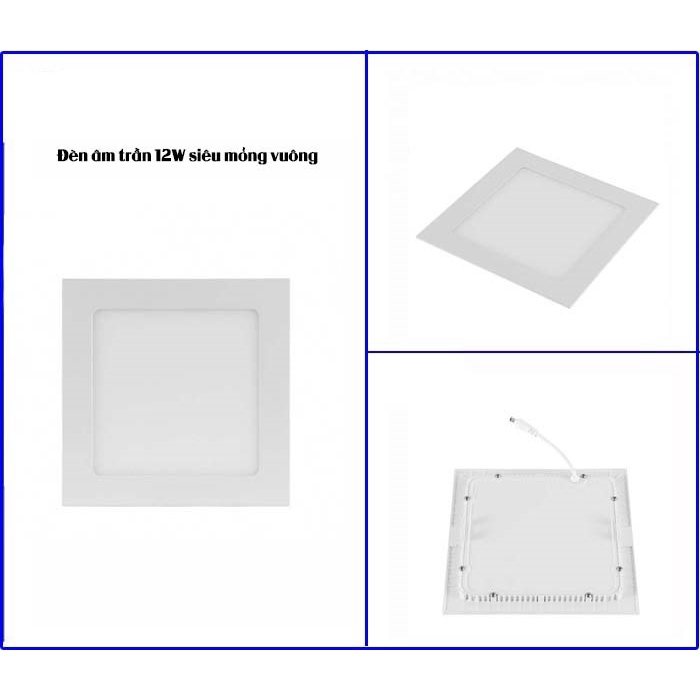 RẠNG ĐÔNG, BH 2 năm, Đèn LED Panel âm trần vuông PN04 12W, hàng Việt Nam - Chất lượng cao