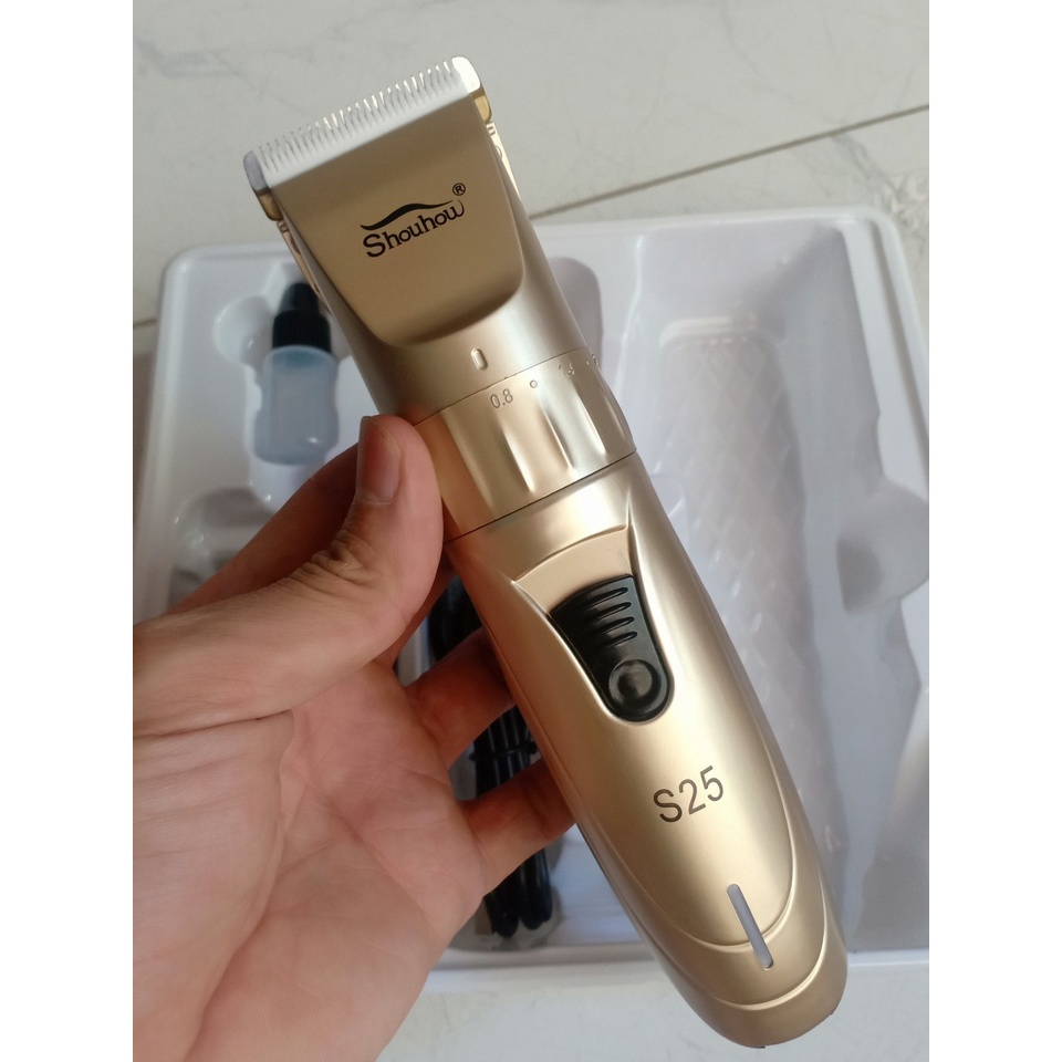 TÔNG ĐƠ CẮT TÓC  GIA ĐÌNH Shouhow S25 TẶNG KÈM BỘ KÉO - DAO CẠO