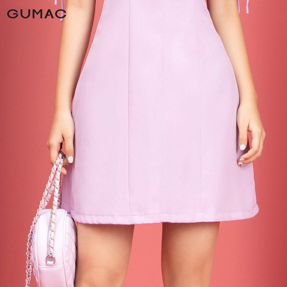 Đầm nữ tay nơ nút ngọc GUMAC DA9243 | BigBuy360 - bigbuy360.vn