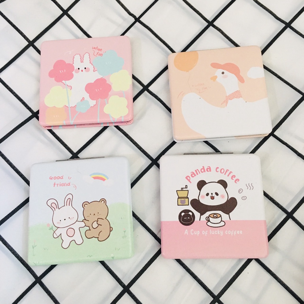 Gương mini 2 mặt cầm tay kute đẹp