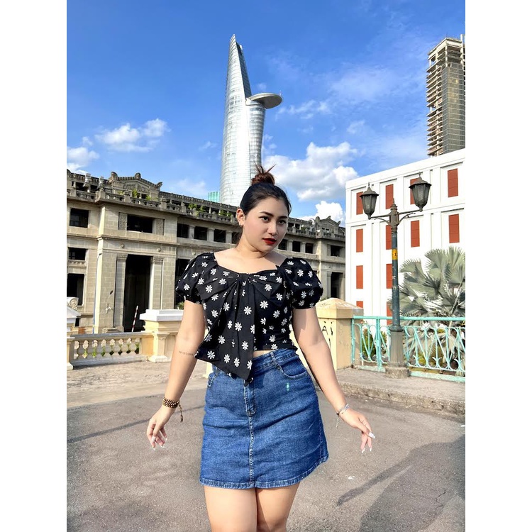 (BigSize 32-36) Quần Váy Bigsize Xanh Đậm, Co Giãn Tốt