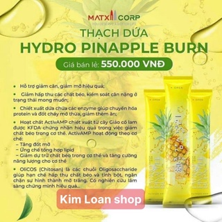 [Chính hãng] Thạch dứa giảm cân Hydro Pinapple Burn 10 gói/hộp date mới