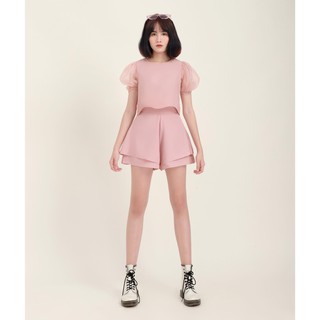 Áo croptop tay phồng 3 màu