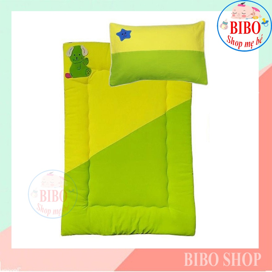 COMBO 1 NỆM + 1 GỐI NẰM CHO BÉ đi mẫu giáo,đi nhà trẻ CHẤT KARA,COTTON 0 đến 10 tuổi