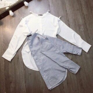 Sơ mi cut out rớt vai dễ thương [CÓ SẴN]