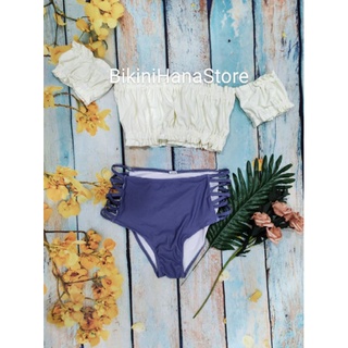 [Sẵn, y hình, ảnh thật] Bikini hai mảnh trễ vai nữ tính