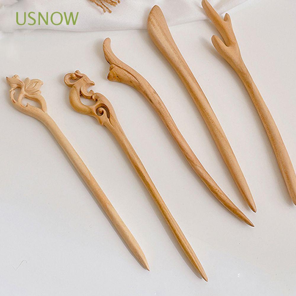 Trâm Cài Tóc Bằng Gỗ Họa Tiết Hoa Phong Cách Trung Quốc Cổ Điển