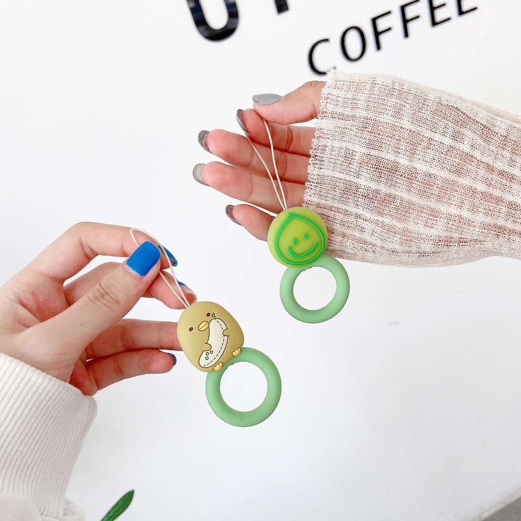 Dây đeo điện thoại bằng silicone họa tiết hoạt hình 3D dễ thương chống thất lạc