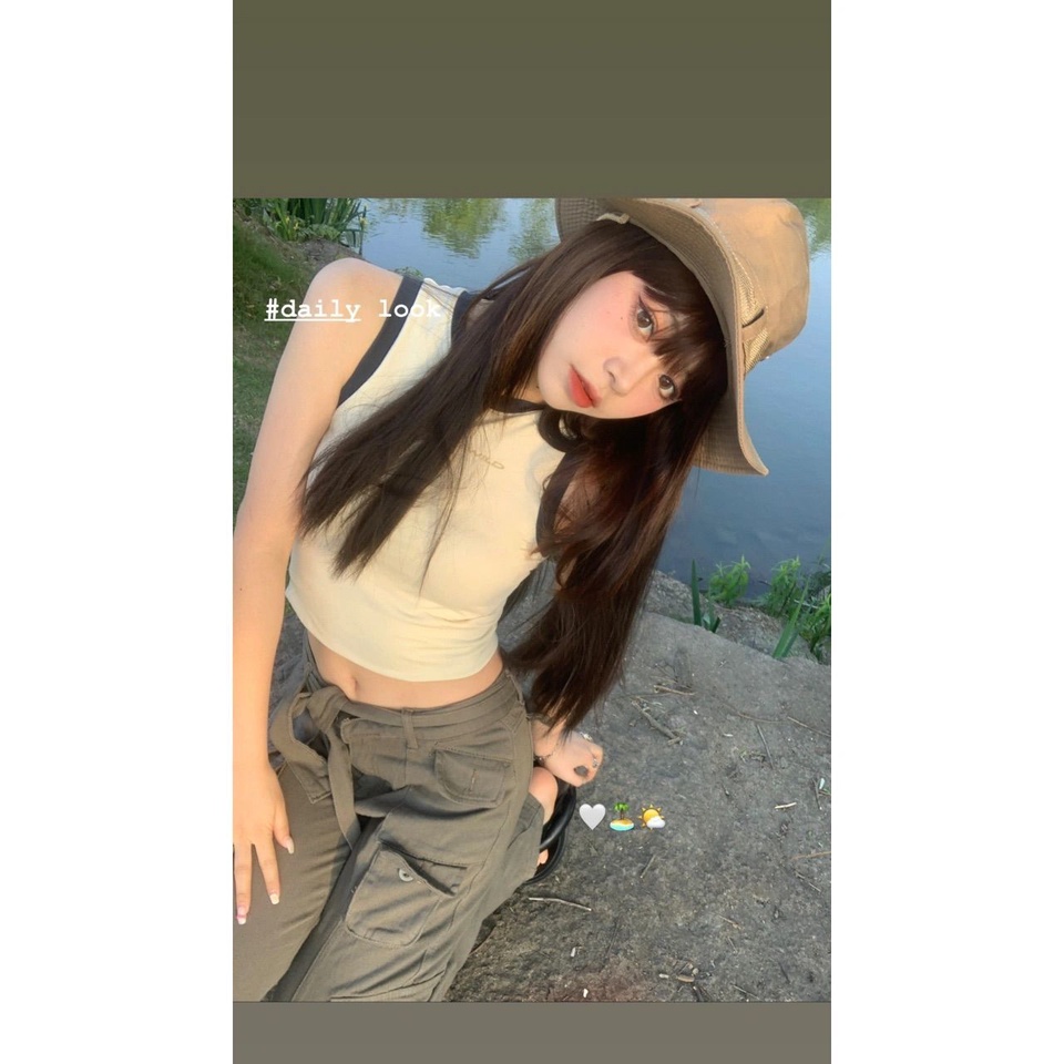 ✒Áo Sát Nách 100% Cotton Ôm Dáng Không Đường May In Chữ Rosaringwild Roaring Beast