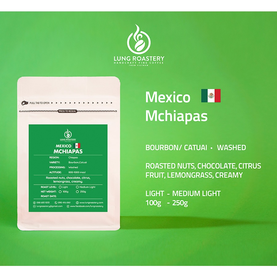 CÀ PHÊ HẠT MEXICO CHIAPAS - WASHED