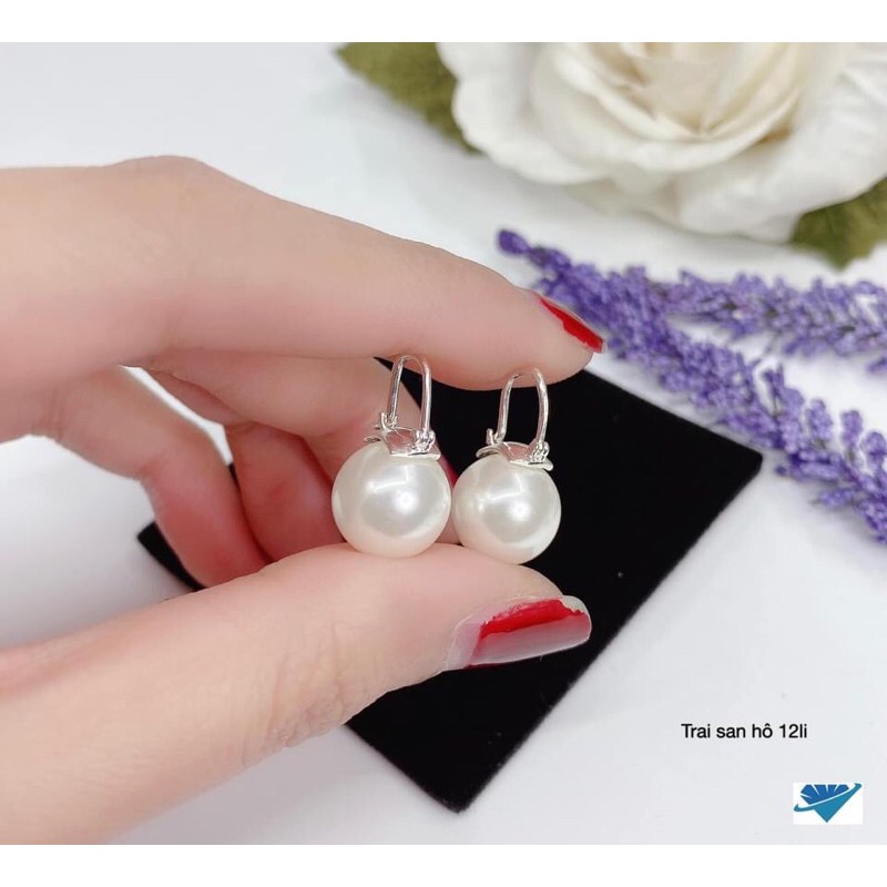 BÔNG TAI TRAI 12LI ĐEO CỰC XINH BẠC TA