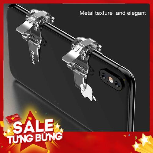 (Mẫu HOT 2019) Bộ 2 Nút Bấm Cơ S4 Kim Loại Trong Suốt Hỗ Trợ Chơi Game PUBG Mobile, Ros Mobile -Hàng nhập khẩu