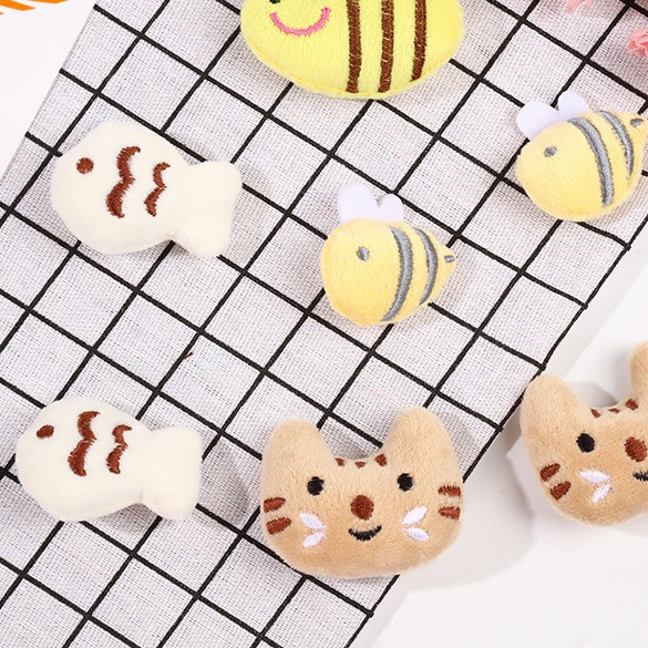 Ghim cài thú bông huy hiệu cài balo túi xách hình mèo chó nhiều mẫu