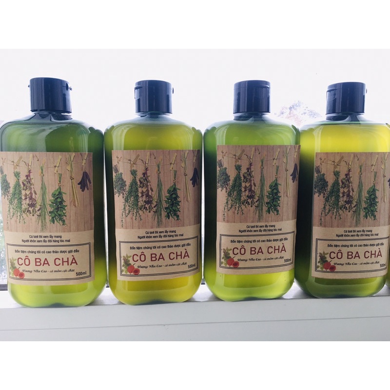 Dầu gội Bưởi/Bồ Kết/Hương Nhu/Sâm tuỳ chọn 500ml Cô Ba Chà