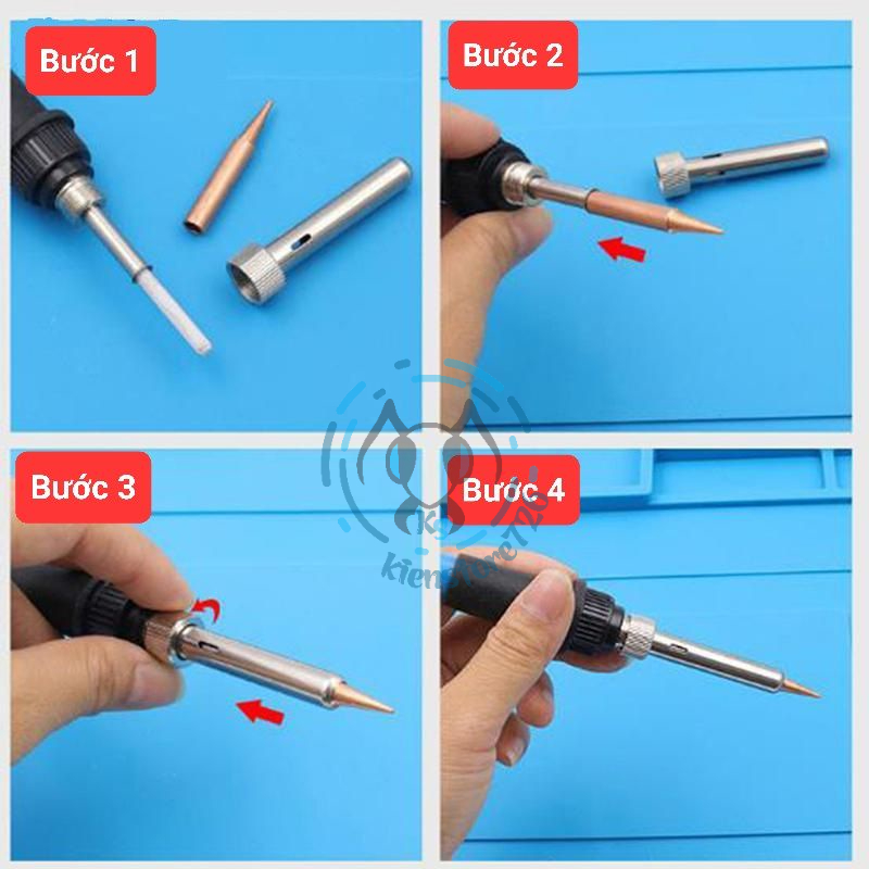 Set 6 mũi hàn đồng nguyên chất, chất lượng cao dùng cho mỏ hàn .kienstore358