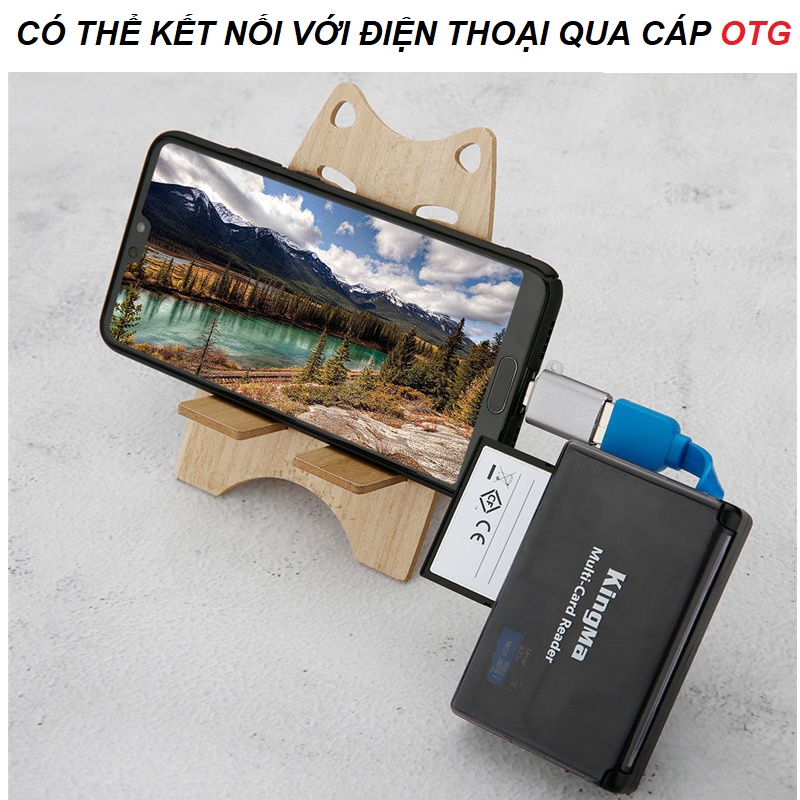 Đầu đọc thẻ nhớ 3 trong 1 tốc độ 3.0 90Mb kingma BMU001