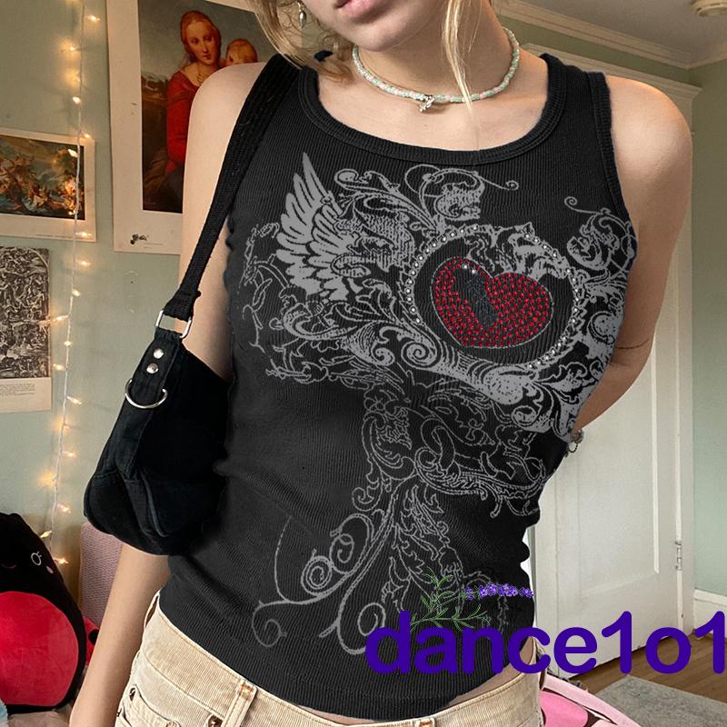 Áo hai dây dáng ôm in họa tiết thời trang mùa hè cho nữ