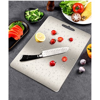 [BẢO HÀNH UY TÍN] Thớt inox 304 mẫu mới chống han gỉ, chống mùn, kháng khuẩn tốt, kích cỡ 30x26cm