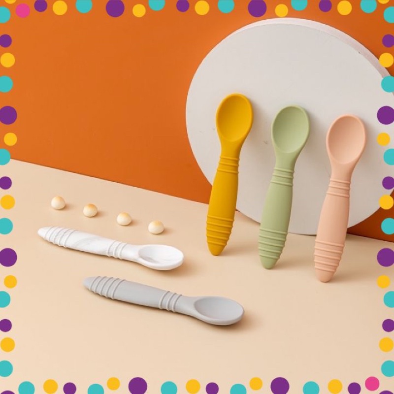 🍒Thìa ăn silicon cho bé phong cách Hàn Quốc cao cấp🍒