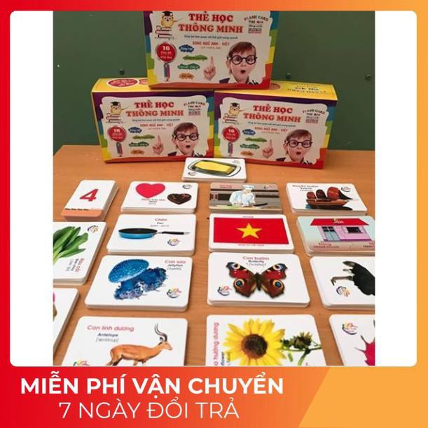 Bộ thẻ học thông minh, thẻ flashcard dạy bé nhận biết TGXQ 16 chủ đề (416 thẻ), kt 7x10cm