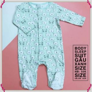 [Hàng Hót]Bộ Body Sơ Sinh Họa Tiết Gấu