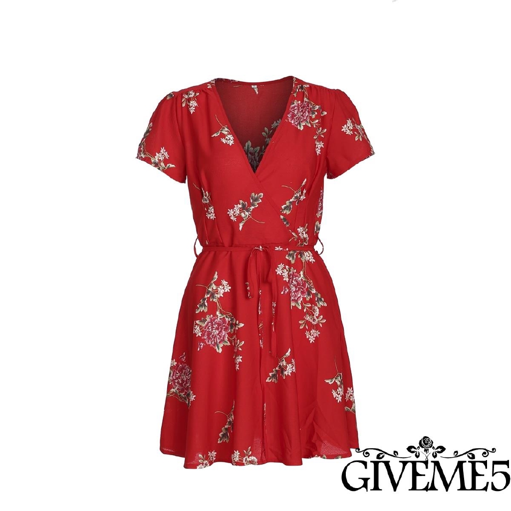 Đầm hoa cổ tim kiểu dáng quyến rũ thanh lịch dành cho nữ