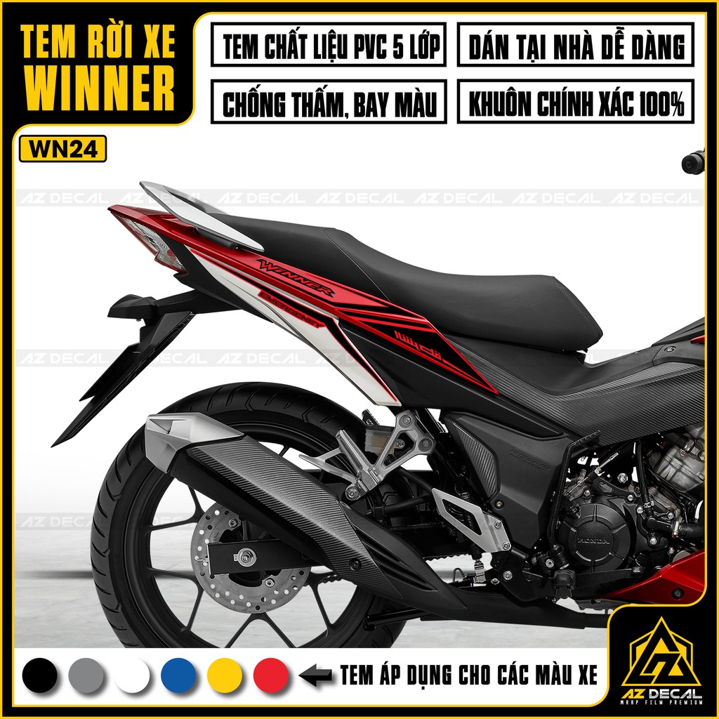 Tem Xe Winner 150 Mẫu 6SPeed | WN24 | Tem Rời Winner V1 Chống Bay Màu, Chống Nước, Cắt Khuôn Sẵn Dễ Sử Dụng