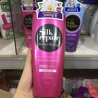 Dầu gội chăm sóc và nuôi dưỡng tóc Elastine Silk Repair Perfect Shining Gold Silk 550ml
