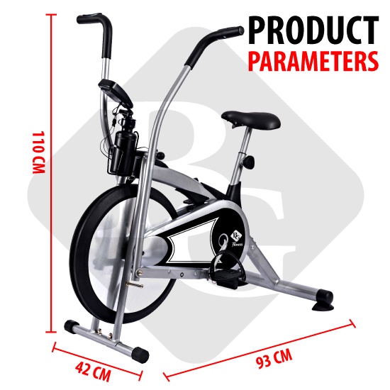 professionall.gym19 Xe đạp tập thể dục tại chỗ kết hợp tay chân mẫu 8701 - Xám