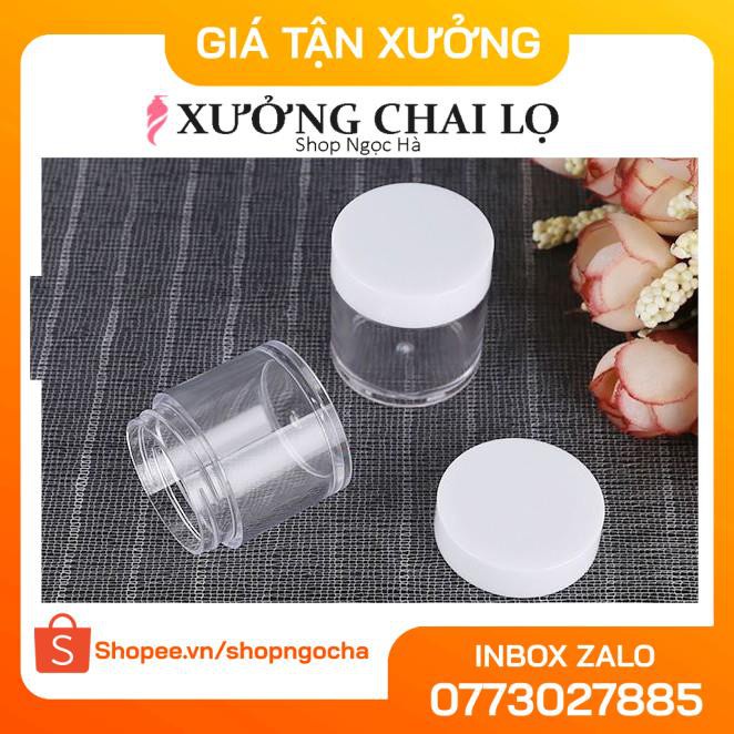 Hủ Đựng Kem ❤ GIÁ RẺ NHẤT ❤ Hủ nhựa chiết mỹ phẩm 10g thân cao đựng kem , phụ kiện du lịch