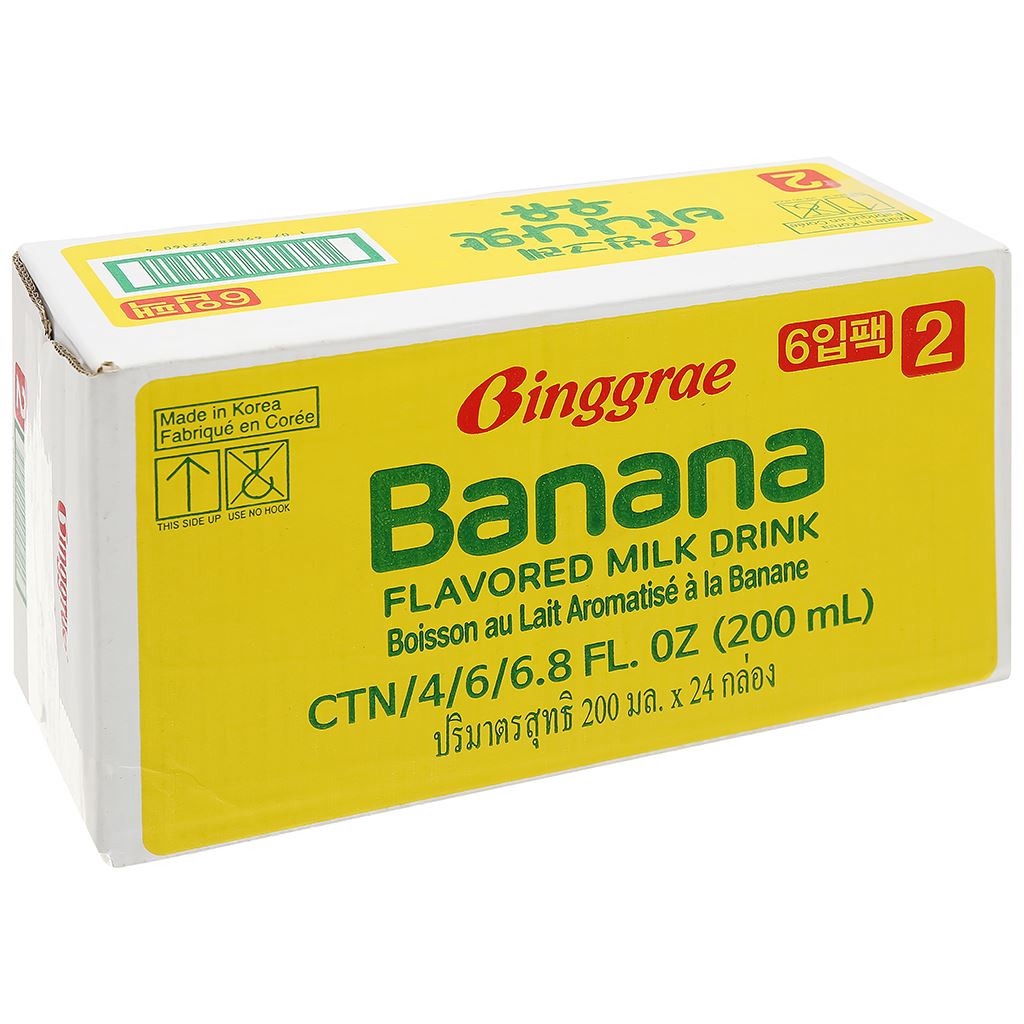 Thùng 24 hộp Sữa tươi Binggrae 200ml - Hàn Quốc